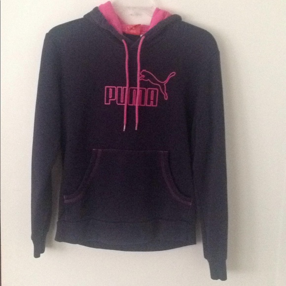 🎉HOST PICK!🎉Puma navy blue and hot pink hooded sweatshirt - Picture 7 of 8